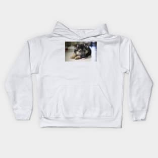 German Shepherd Puppy Digital Painting Kids Hoodie